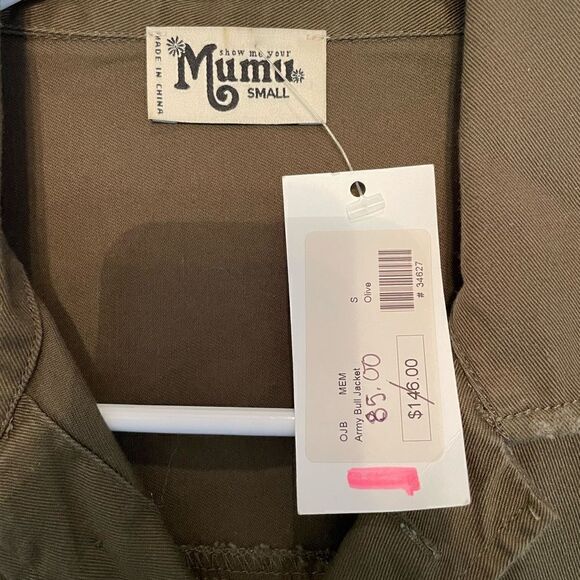 NWT Mumu Olive Army Jacket with Skull Graphic NWT - Picture 13 of 13